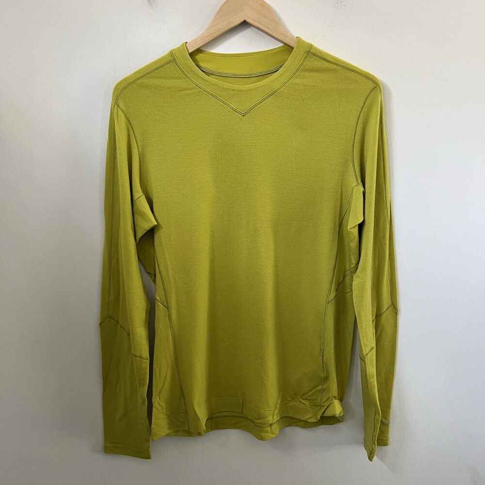Arc'teryx Rho Merino Wool Crew Women's Large Lampyre Long Sleeve Base Layer Top